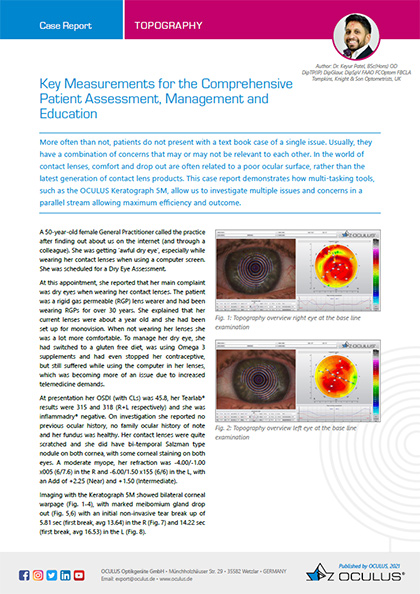 Case Report - Key Measurements for the Comprehensive Patient Assessment, Management and Education