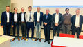 From left: Joerg Iwanczuk, Dipl. Ing. (FH),  OCULUS; Dr. V.S.C Webers, MUMC; Dr. L. van Vught, LUMC; Dr. R. Stoutenbeek,Uni Groningen; Dr. R.J. Wijdh, Uni Groningen; Jan Kooiker, EyeMed/Netherlands (OCULUS distributor); Prof. G.P.M. Luyten, LUMC; Prof. Jos Rozema, University of Antwerp; Dr. Sven Reisdorf, OCULUS